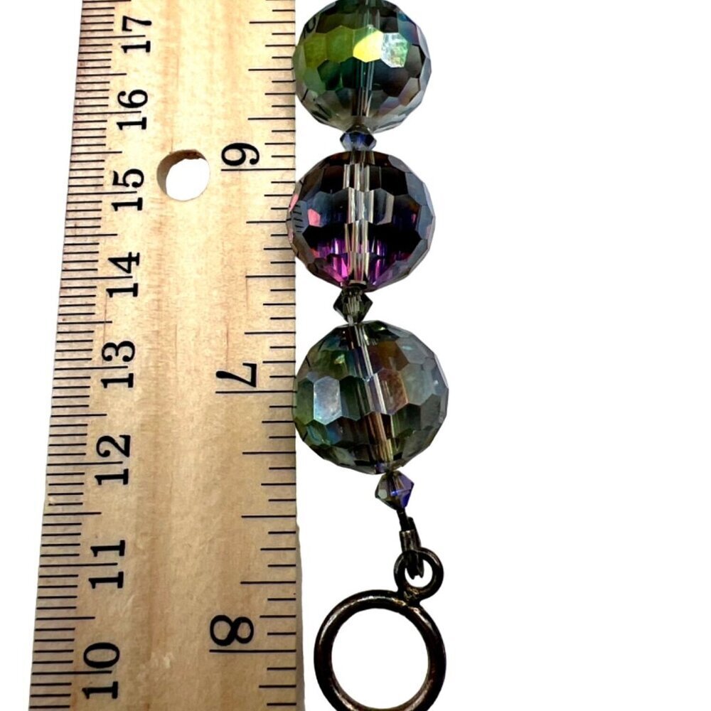 Vintage Aurora Borealis Crystal Beaded Bracelet.   B51 - Picture 10 of 10
